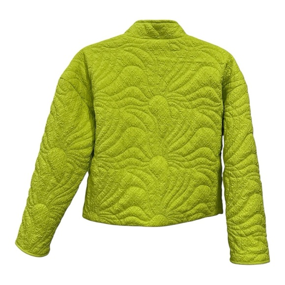 7 FOR ALL MANKIND Quilted Cropped Jacket Women’s size S Moss Green NWT - Picture 7 of 11